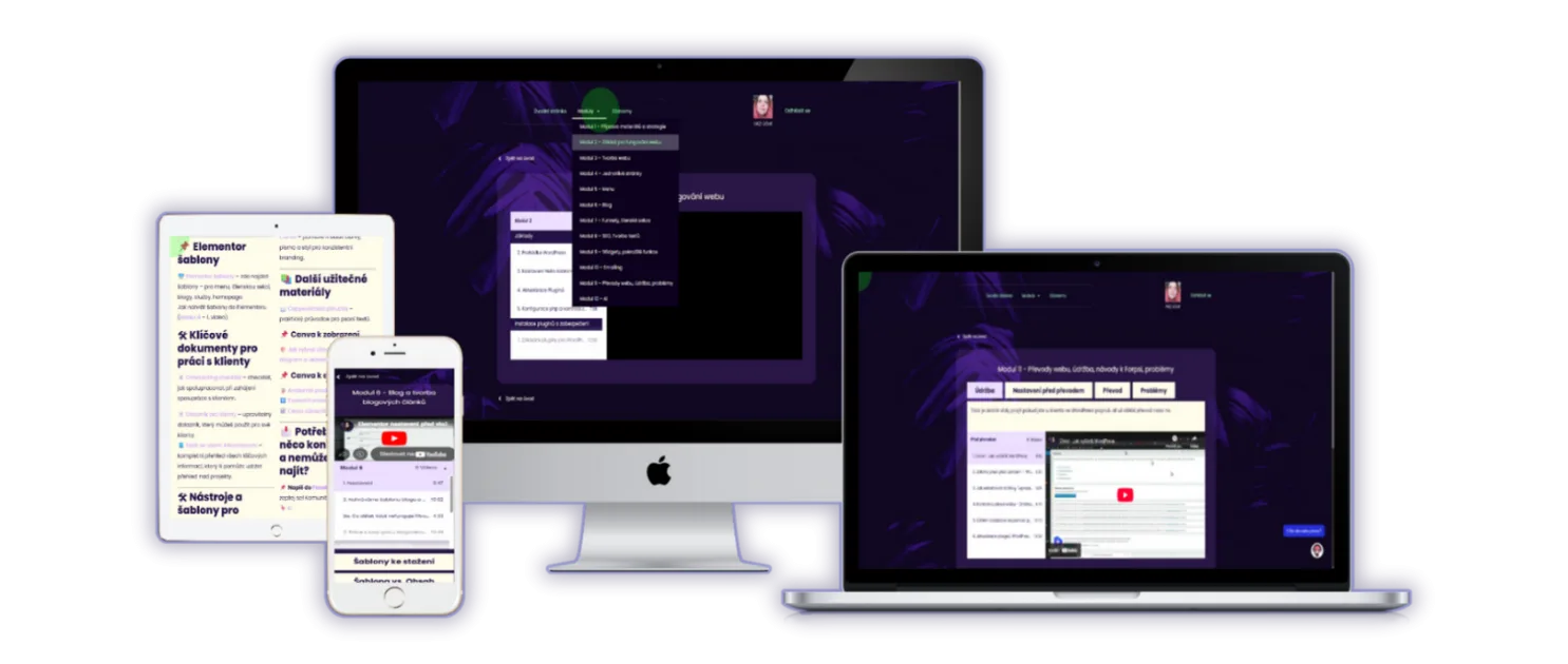 Klub Online Dzungle nahled do clenske sekce moduly